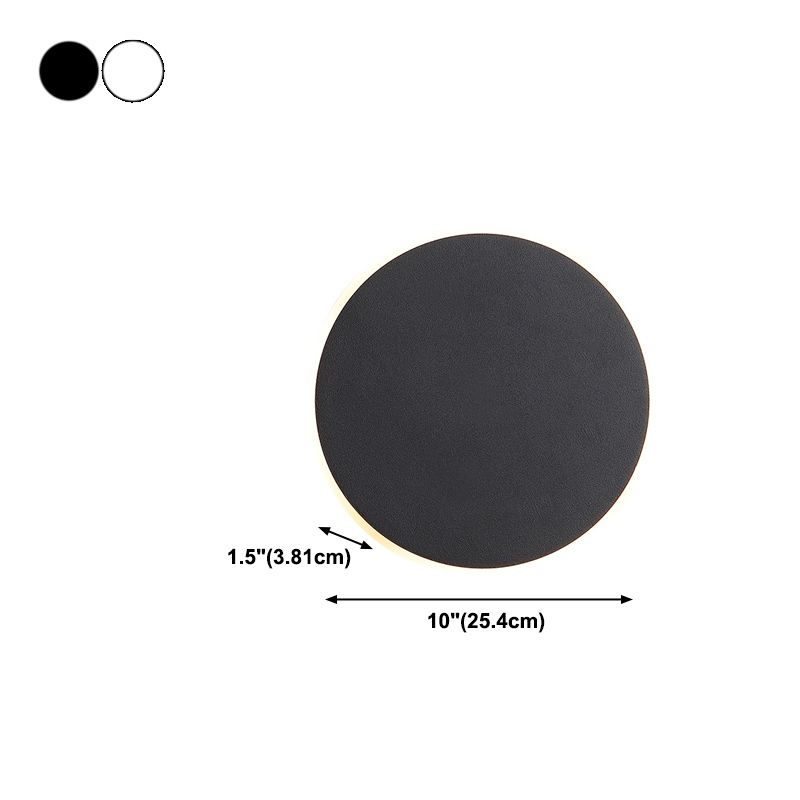 Round Wall Mount Light Simple LED Wall Sconce Light with Acrylic Shade for Bedroom