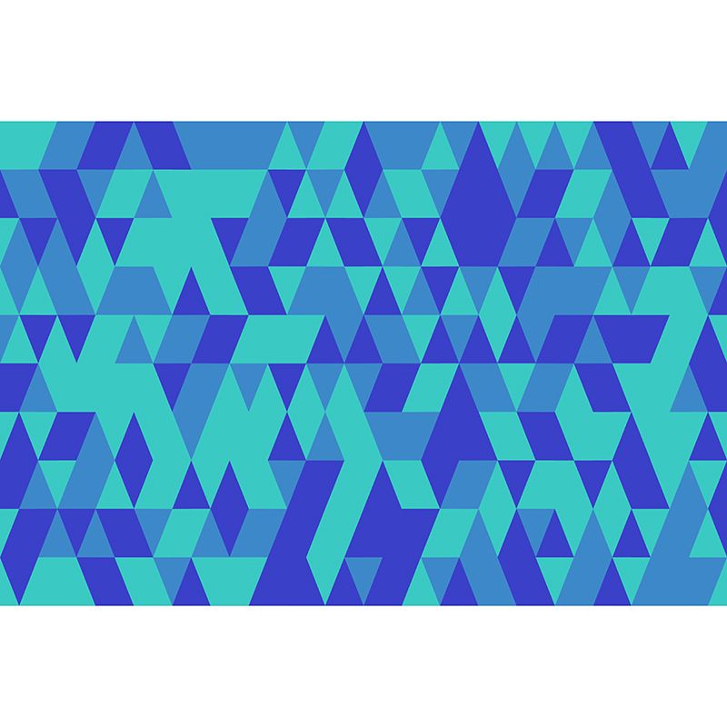 Triangle Geometric Pattern Mural for Living Room, Moisture-Resistant, Custom Size Available