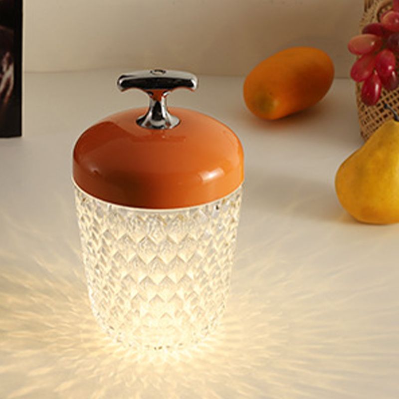 Lámpara de mesa de forma única al estilo moderno de luz acrílica luz de la mesa de luz