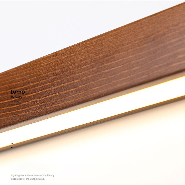 Iluminación de montaje de pared LED minimalista iluminación lineal montada en la pared con sombra de madera