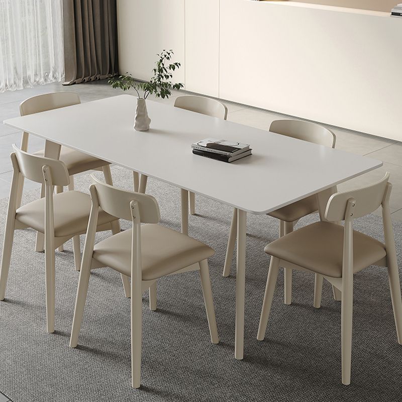 Contemporary 1/2/5/7 Pieces Dining Set Rectangle Stone Dining Table Set for Kitchen