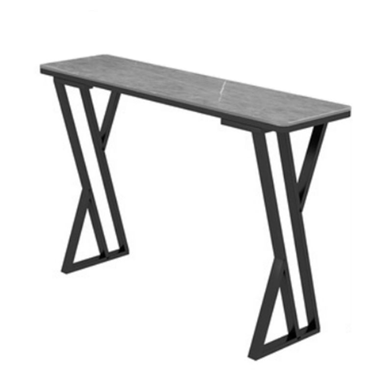 Industrial Stone Bar Wine Table Rectangle Coffee Shop Bar Height Cocktail Table