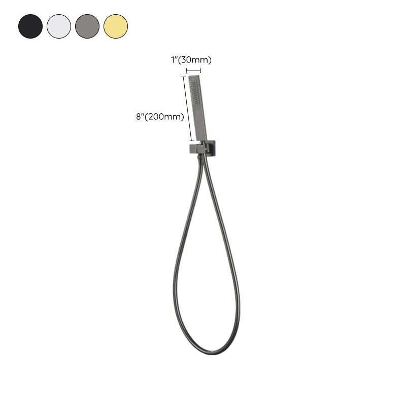 Modern Shower Head Combo Brass Slide Bar Included Wall Mounted Shower System