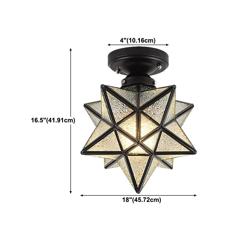 Geometric Glass Flush Mount Ceiling Light Modern Flush Mount Ceiling Fixture