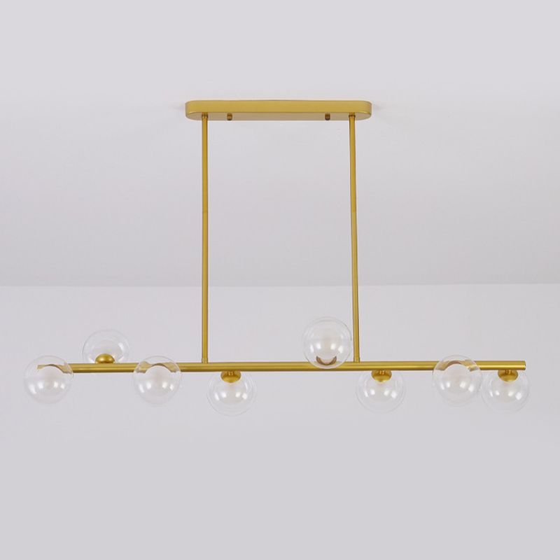 Contemporary 6/8/10-Light Black/Golden Kitchen Island Lighting LED Island Pendant Lighting