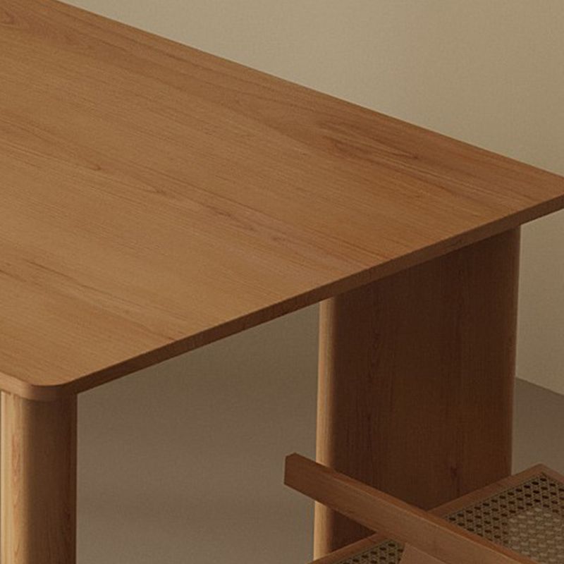 Modern Simple Solid Wood Table for Restaurant Rectangle Table with 4 Legs