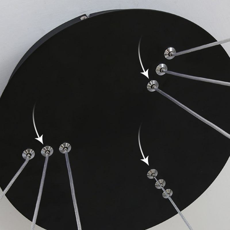 Schwarzstufte Metallkreis Decke Anhänger zeitgenössische Deckenbeleuchtung