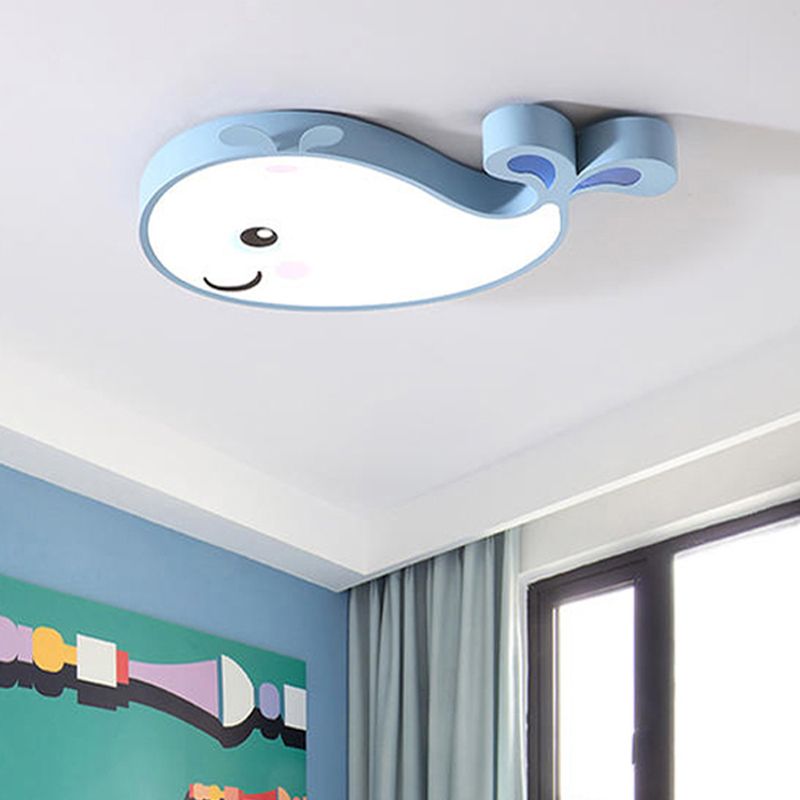 Macaron Dolphin inbouwlamp acryl LED-plafondlamp voor kinderkamer in blauw/roze/wit
