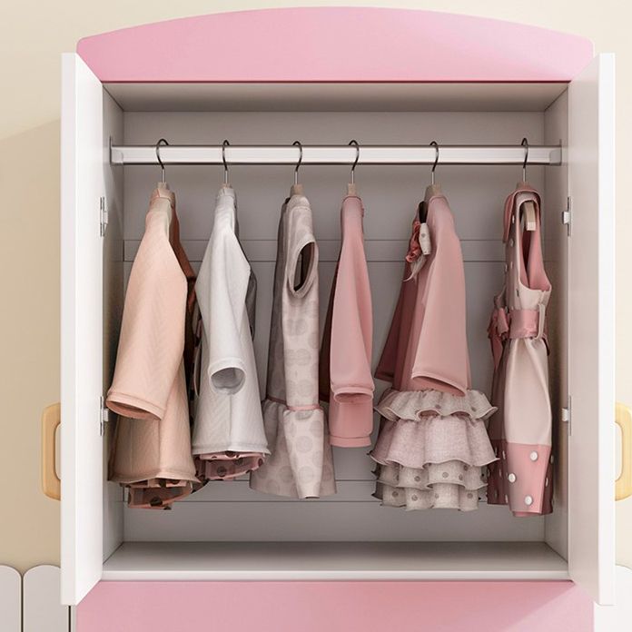 Contemporary Style Wooden Wardrobe White Colour Wardrobe Closet for Home