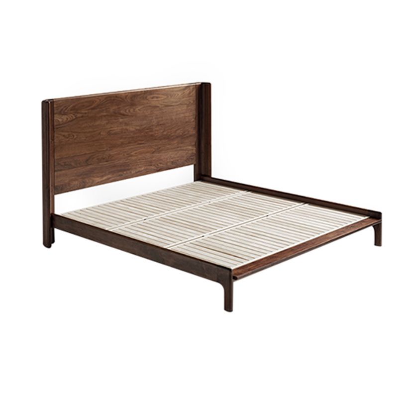 Solid Wood Headboard Standard Bed Mattress Included Bed Frame with Custom Legs