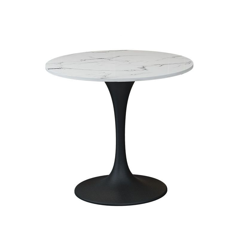 Modern Style Round Dining Table Sintered Stone Tulip Table for Dining Room