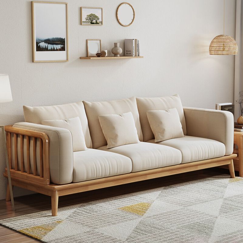 35.4" H Contemporary Cotton Blend Square Arm Sofa for Living Room