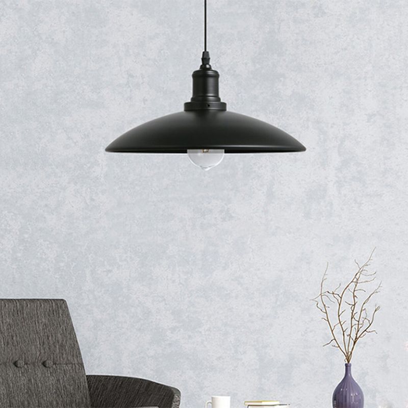 Industrial 1-Light Hanging Ceiling Light Tapered Metal Ceiling Pendant Light