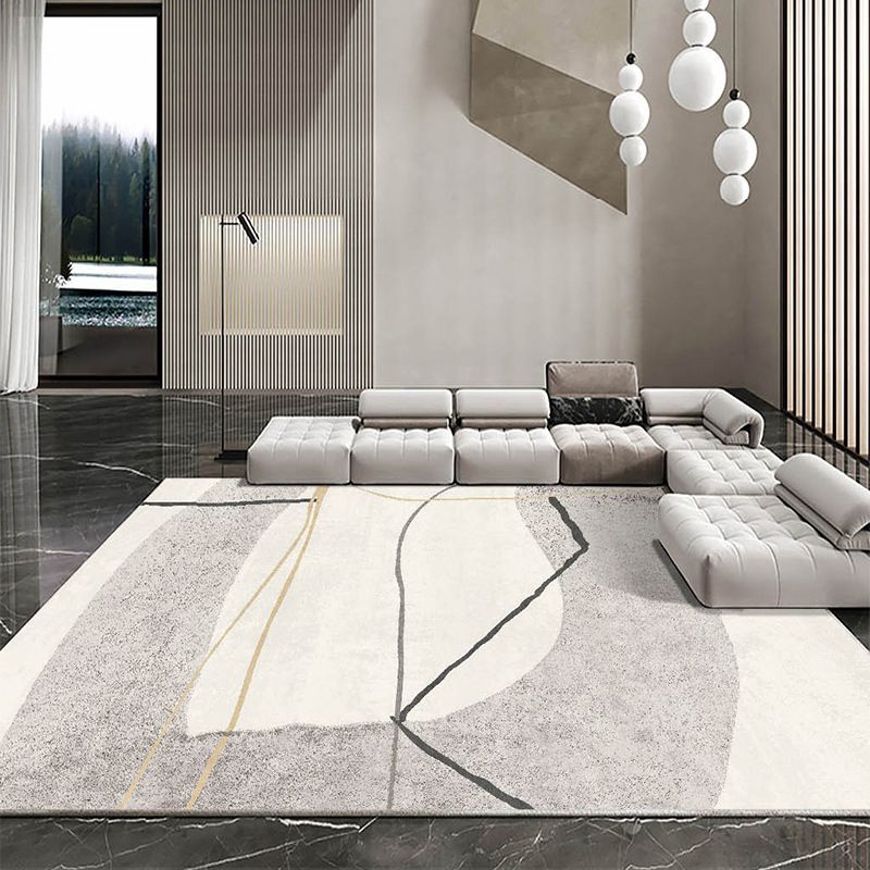 Alfombra de alfombra de poliéster moderno marrón alfombra lavable alfombra para sala de estar
