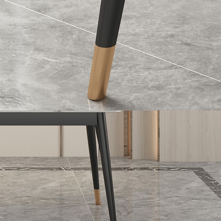 Modern Style Sintered Stone Dinette Set with Rectangle Table Dining Room Furniture for Dining Room