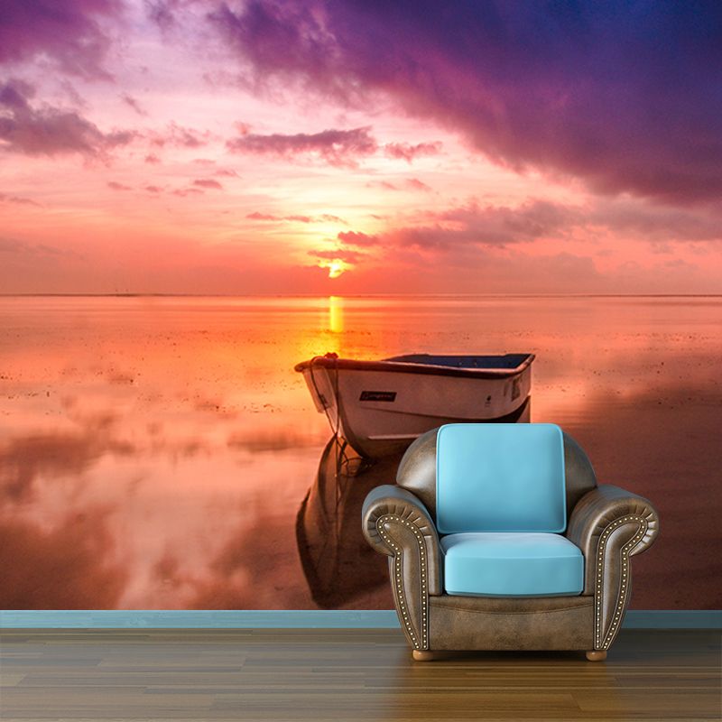 Modern Style Photography Mural Wallpaper Setting Sun Indoor Wall Mural