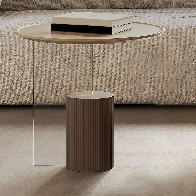 Contemporary Cocktail Table Round Storage Coffee Cocktail Table