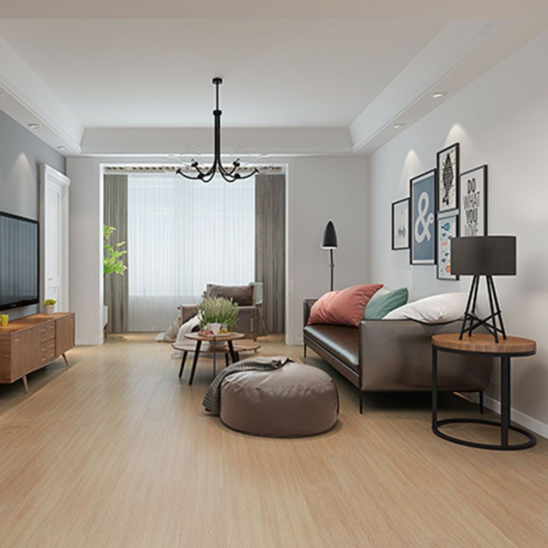 Laminate Pine Wood Click Lock Rectangular Textured Scratch Resistant Indoor Laminate Floor