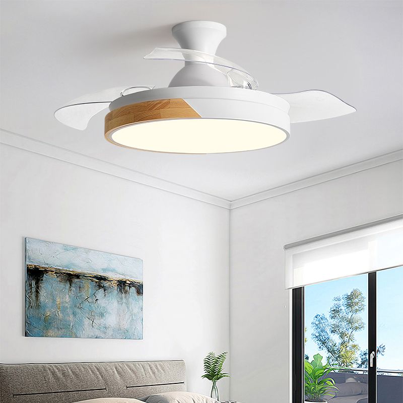 Minimalist Ceiling Fan Lamp Metal Living Room LED Ceiling Flush Mount