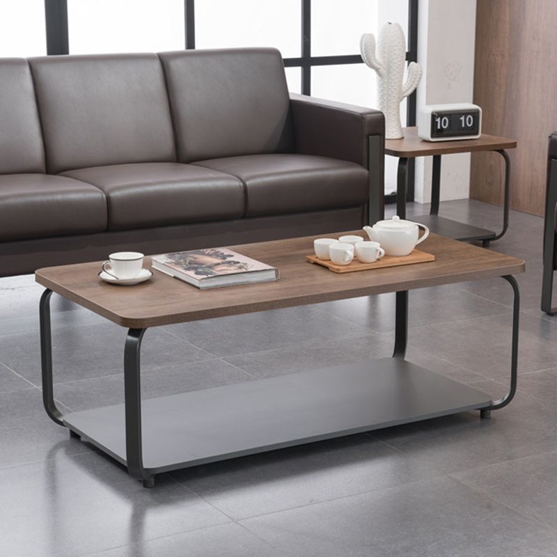 Frame/Frame Coffee Table Modern Rectangular MDF 18''H Coffee Table