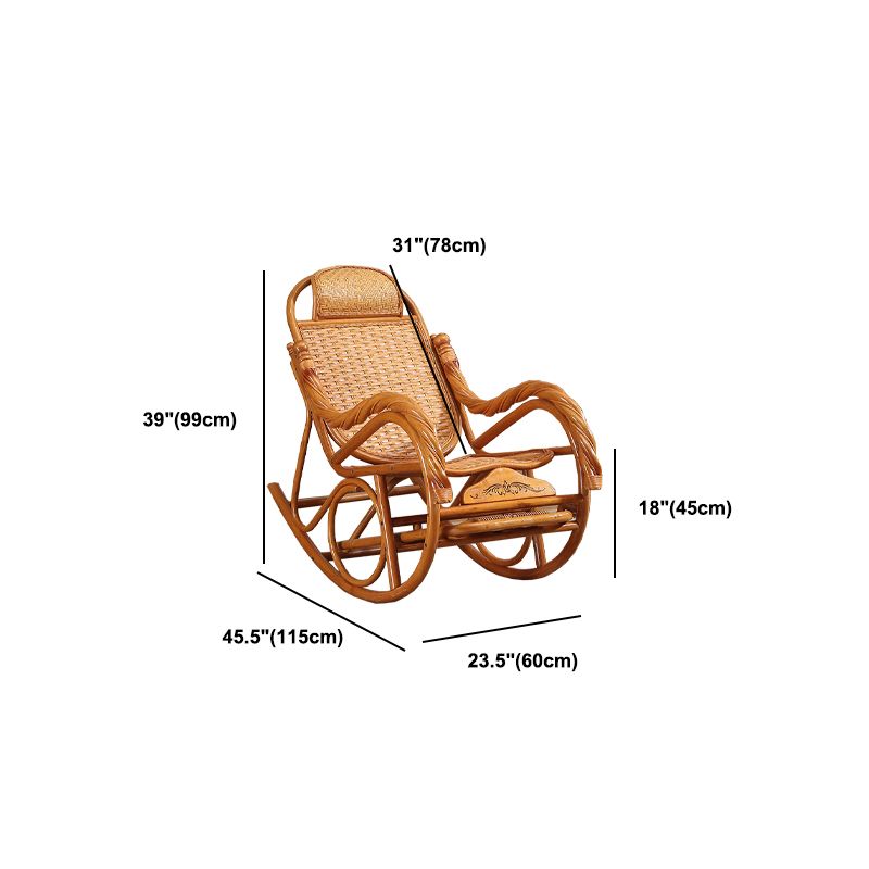 Mid Century Modern Recliner Chair Rattan/Wicker Recliner Chair for Living Room