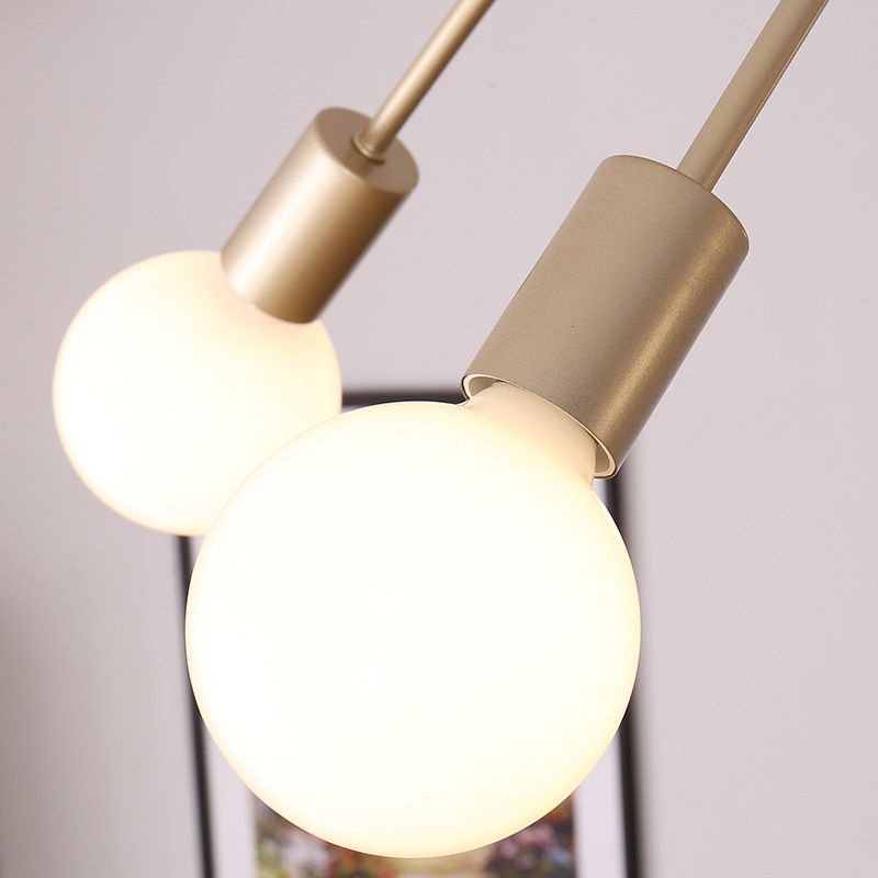 Lámpara de techo semi empotrada de metal estilo loft para dormitorio con diseño de bombilla abierta