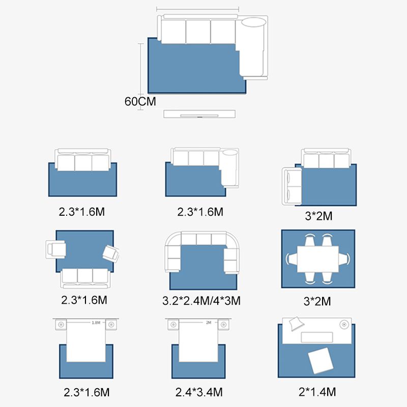 Simplicity Geometry Design Rug Modern Decorative Polyester Carpet Stain Resistant Rectangle Rug for Home Decoration