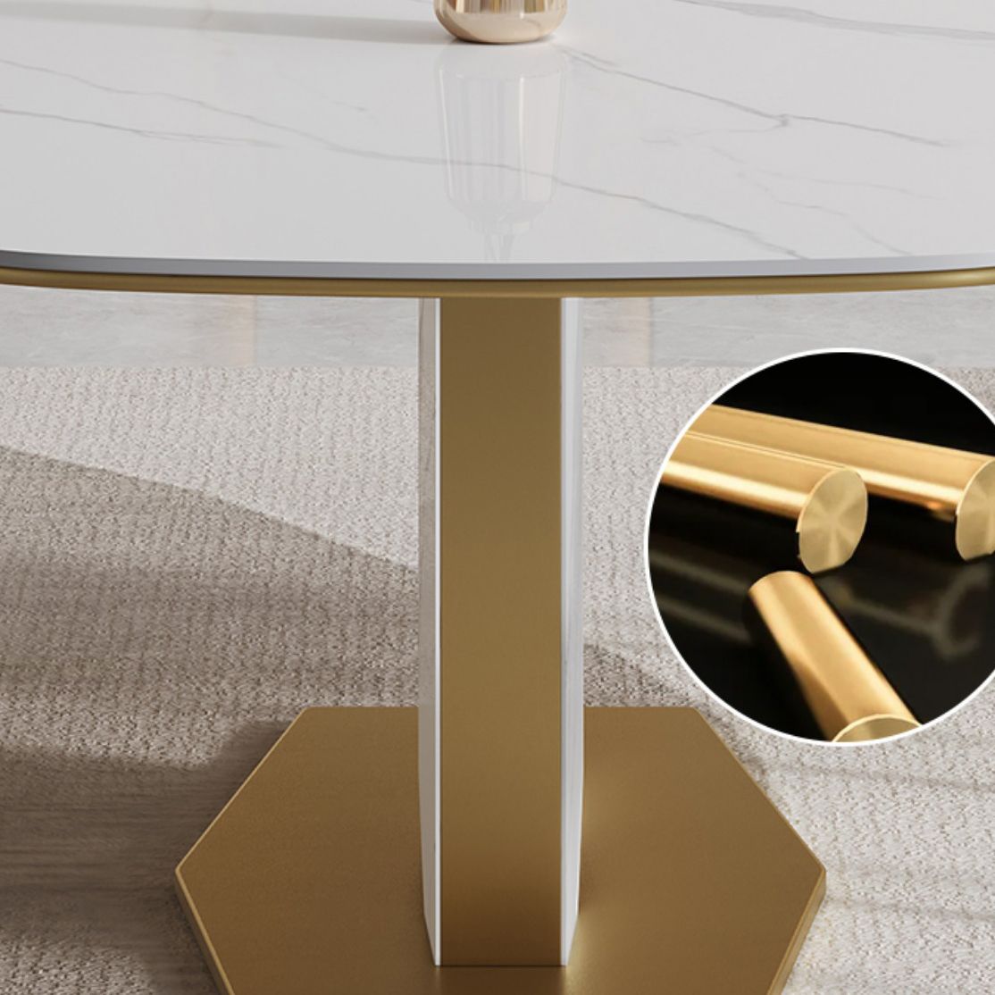 Nordic Sintered Stone Top Dining Set 1/4/5/7 Pieces Rectangle Dining Table with Chairs