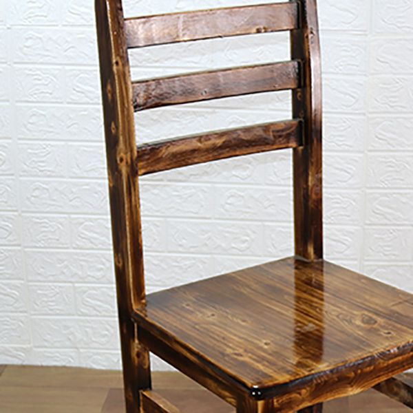Ladder Back Side Chair Solid Wood Dining Chair for Dining Room
