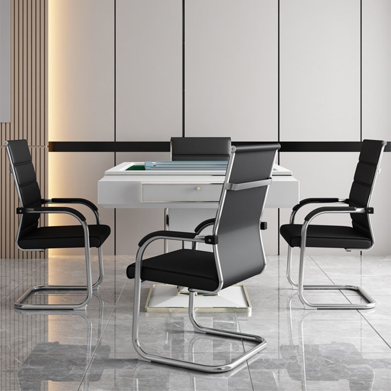Modern Black and Cray Desk Chair with Mid Back Home Office Chair