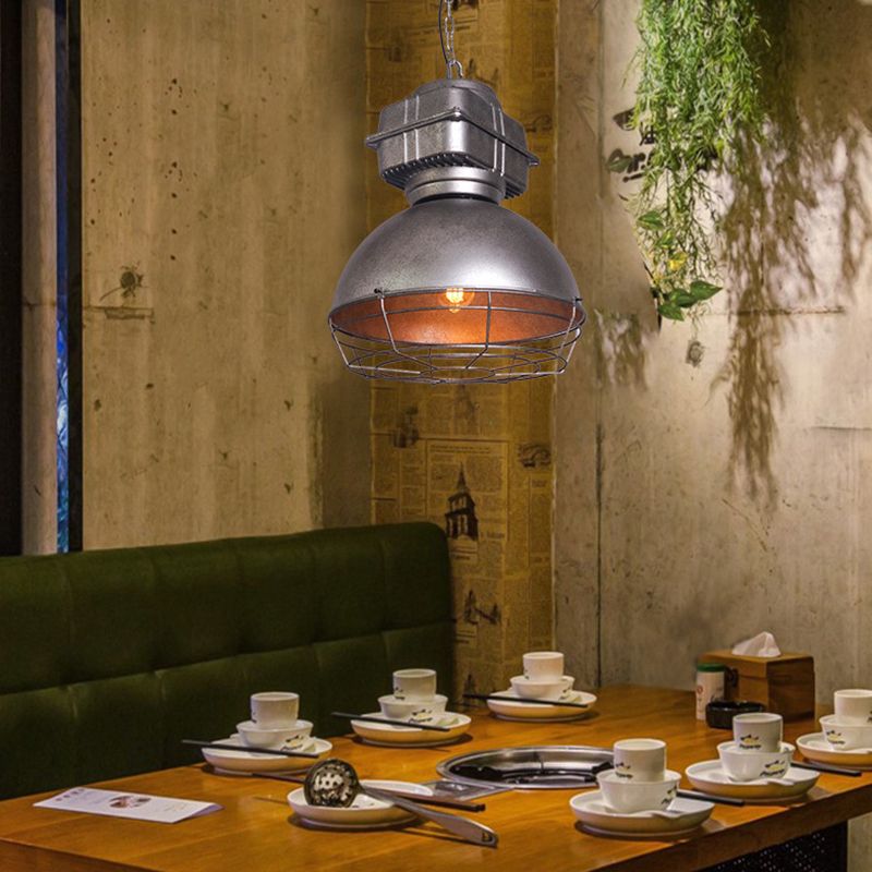 Retro mijnlicht lichtvormige metalen verlichting armatuur 16 "brede industriële stijl enkele lamp suspensielamp met verstelbare hangende ketting