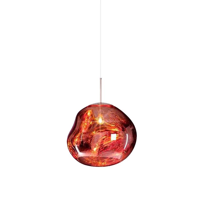 1 Light Glass Pendant Ceiling Lights Modern Orb Hanging Ceiling Lights for Dining Room