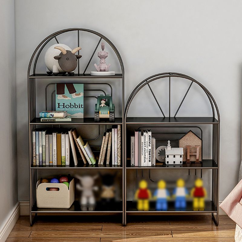 Modern Metal Bookcase Standard Open Back Bookshelf with Shelves
