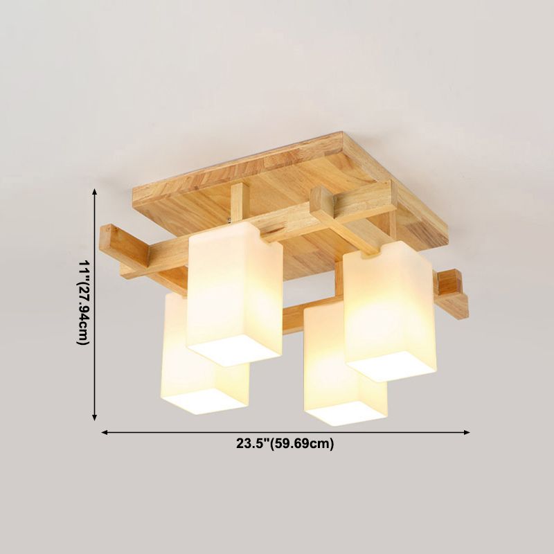 Lampada da soffitto in legno Lampada da soffitto in stile moderno beige