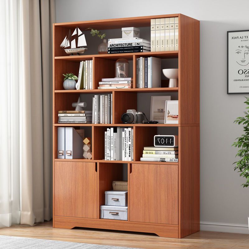 Floor Standard Bookshelf with Drawer Living Room Wooden Bookcase Rack Shelf
