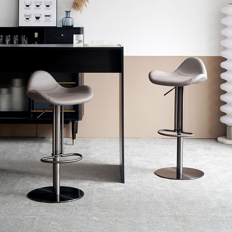 Industrial Adjustable Bar Stool Leather Backrest Counter Stool for Bristol