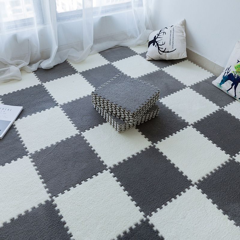 Modern Carpet Tiles Interlocking Square Color Block Carpet Tiles