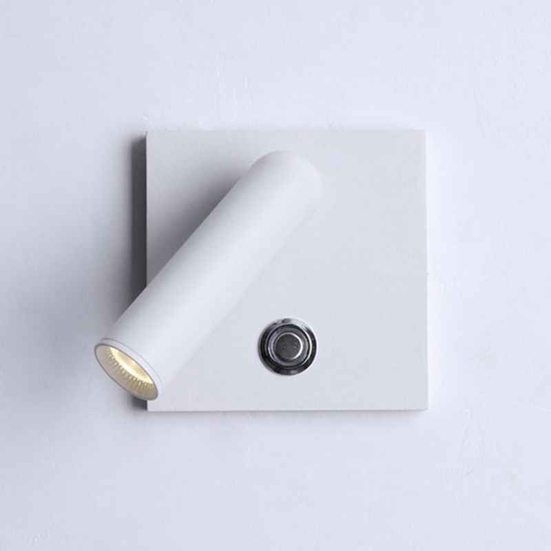 Modern Simple Wall Light Square Shape Wall Lamp with Aluminum Shade for Bedroom