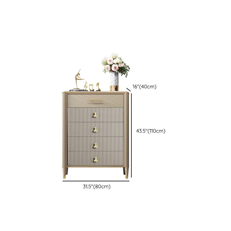Modern Horizontal Combo Dresser Wood Storage Dresser for Bedroom
