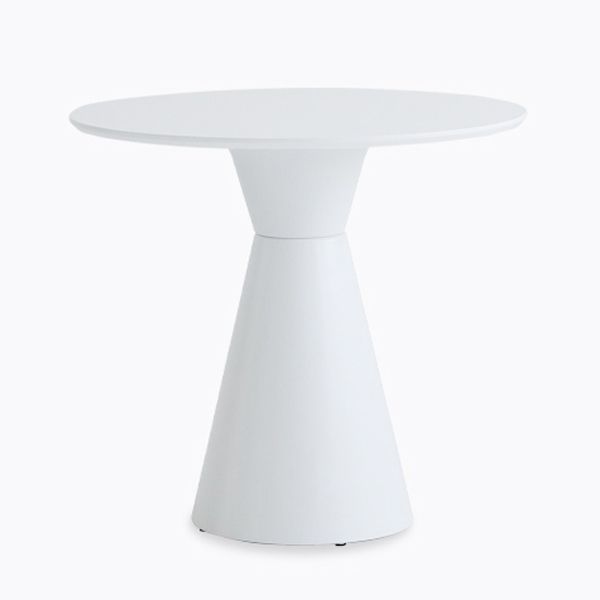 Moderne tulpenbasis eettafel hout en stalen ronde dinette tafel voor eetkamer