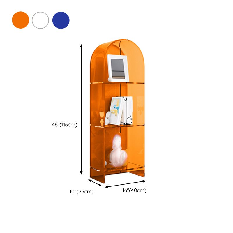 Glam Acrylic Bookshelf Standard Shelf Bookcase for Study Room 9.8" W