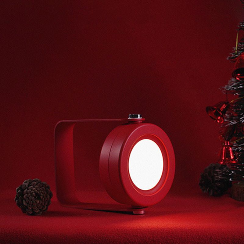 Portable Round Night Light Creative Lampshade Foldable Design Acrylic Bedroom LED Lantern Table Lamp
