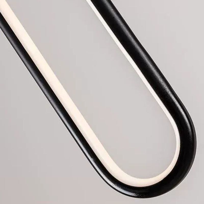 Minimalism Metal LED Hanging Ceiling Light 1-Light Linear Ceiling Pendant Light