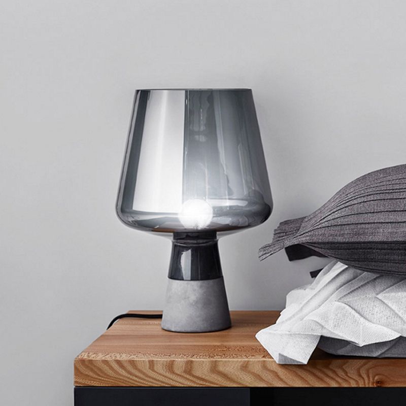 Één bol eigentijdse tafellamp helder glazen bureau decoratie slaapkamer nachtlicht