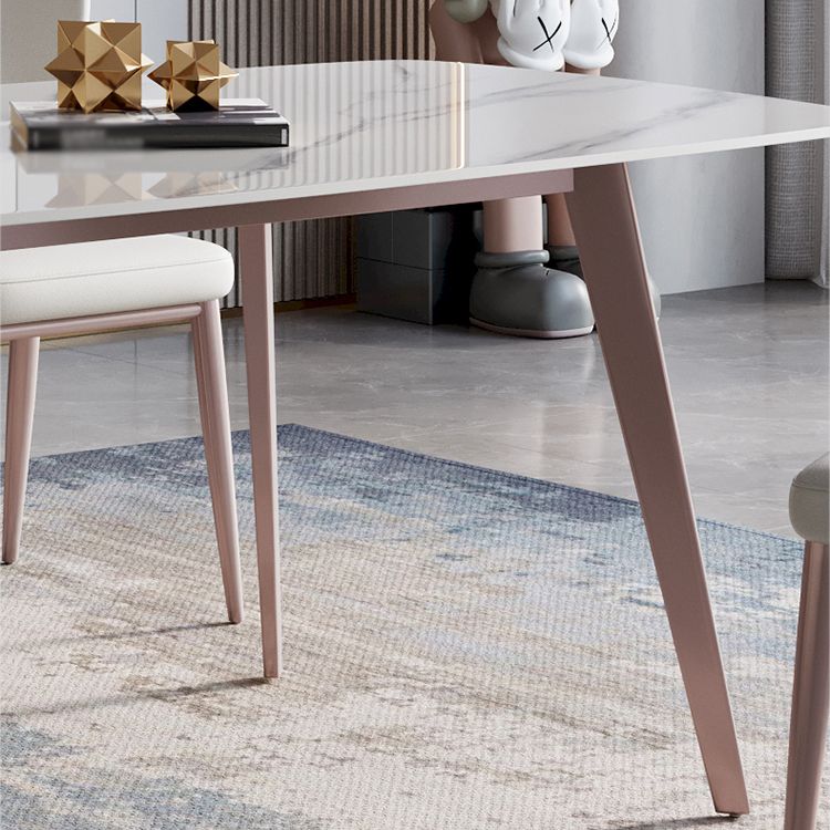 Designer Style Sintered Stone Dining Set 1/4/7 Pieces Rectangle Dining Table with Chairs