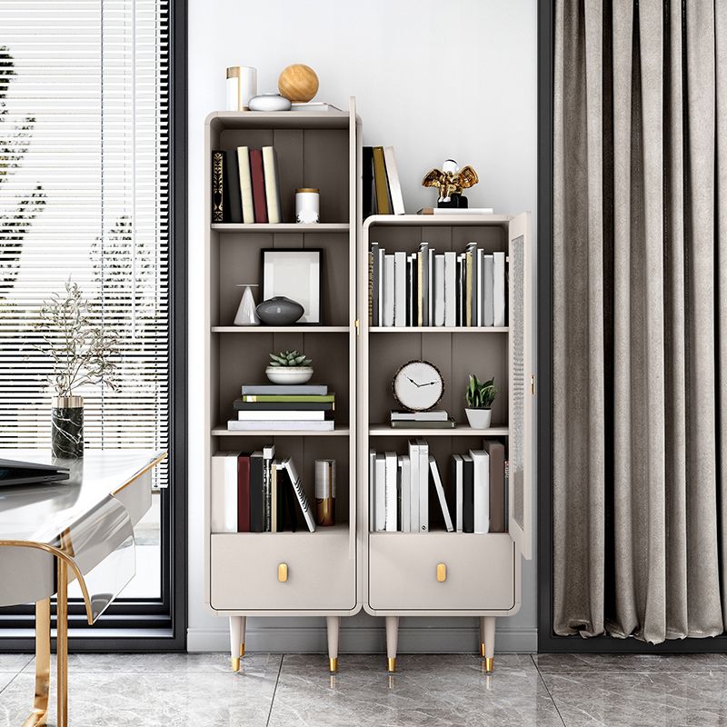 Modernes Standard -Bücherregal Back -Bücherregal mit Schubladen und Tür