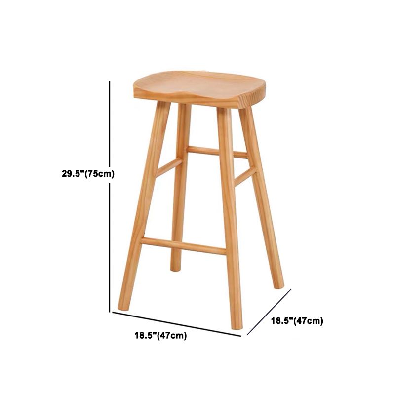 Modern Rectangle Solid Wood Bar Table Set 1/2/4/5/9 Pieces Counter Table with Stools