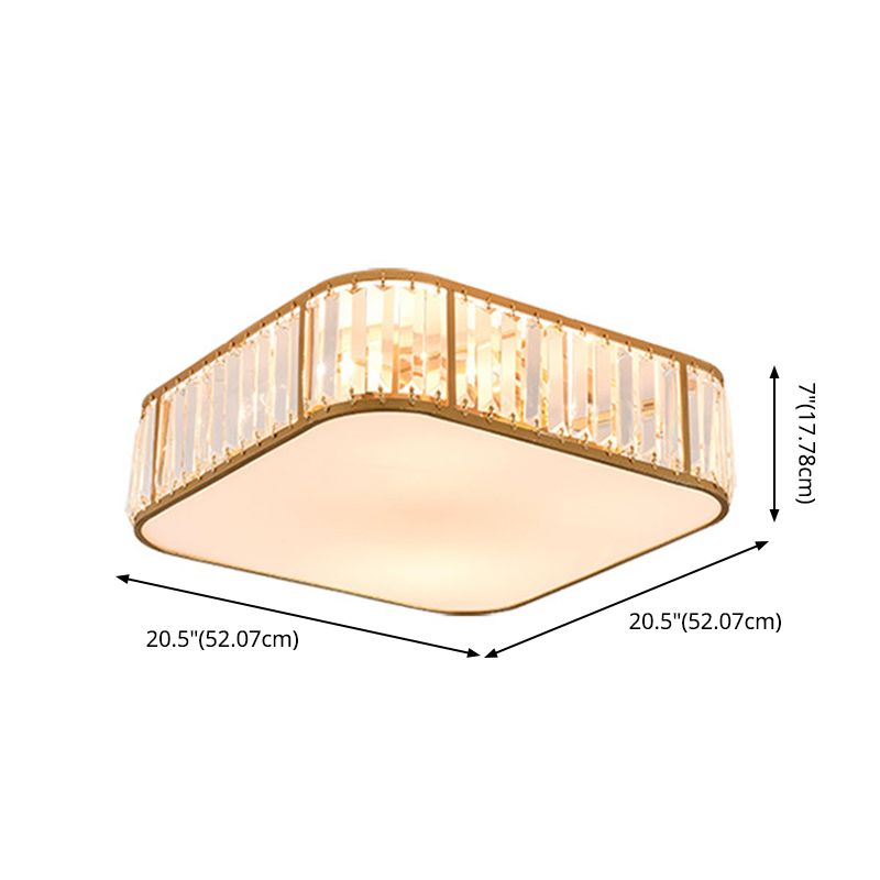 Modern Flush Mount Ceiling Lighting Fixture Crystal Flush Mount
