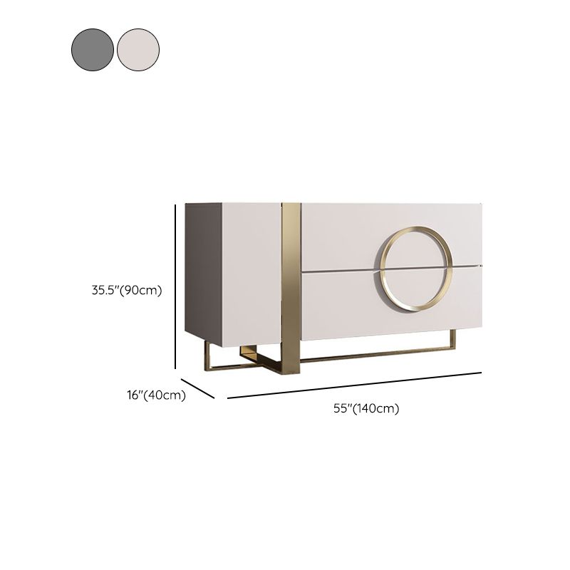 Classic Glam Combo Dresser Birch Storage Chest Dresser for Bedroom