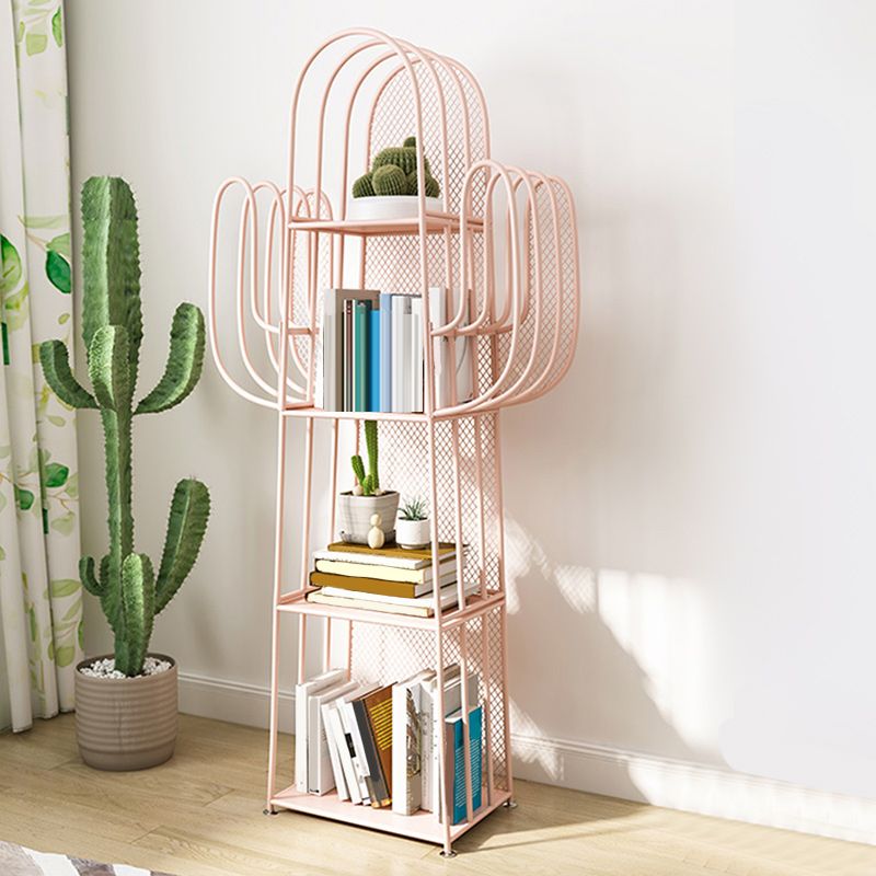 16.5"L Scandinavian Style Metal Bookshelf Closed Back Shelf Bookcase for Study Room